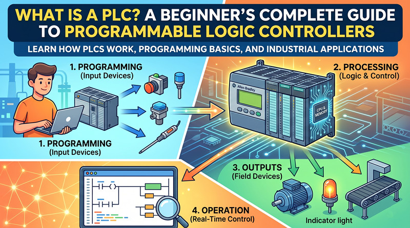 O que é um CLP? Um guia completo para iniciantes sobre controladores lógicos programáveis.