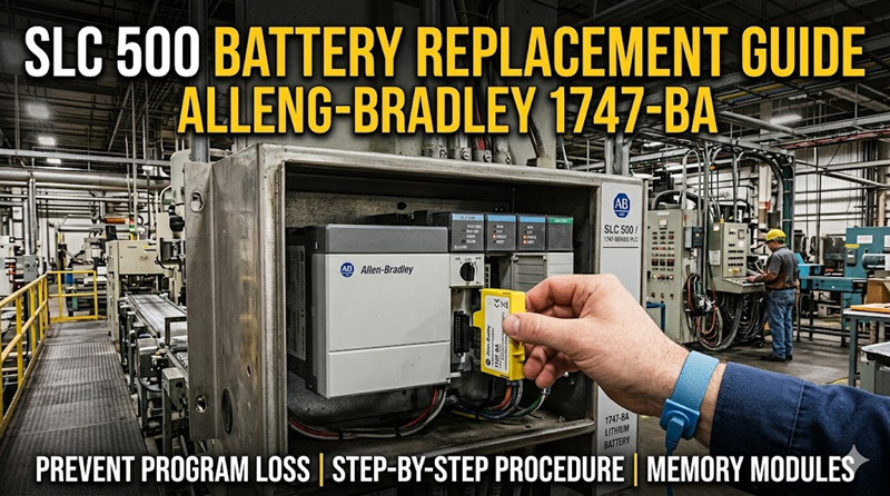 Allen-Bradley SLC 500: Substituição da bateria, backup de programas e guia de peças