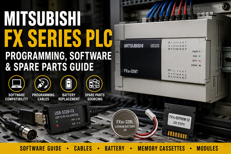 Guia de Programação, Software e Peças de Reposição para PLC da Série FX da Mitsubishi