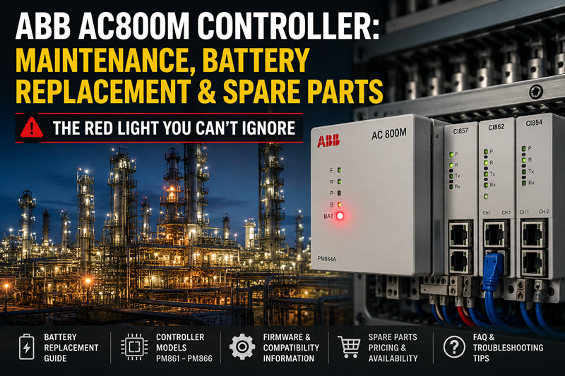 Controlador ABB AC800M: Manutenção, Substituição da Bateria e Peças de Reposição
