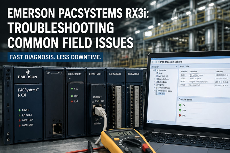 Emerson PACSystems RX3i: Solução de problemas comuns em campo