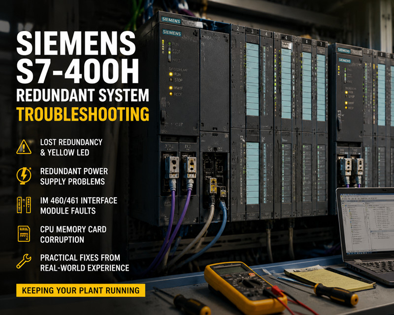Solução de problemas do sistema redundante Siemens S7-400H