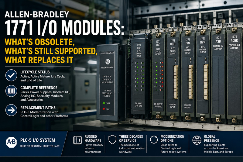 Módulos de E/S Allen-Bradley 1771: O que está obsoleto, o que ainda é compatível e o que o substitui.