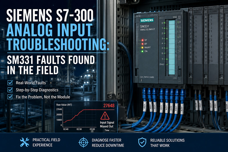 Solução de problemas de entrada analógica do Siemens S7-300: Falhas do SM331 encontradas em campo