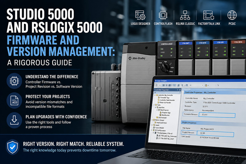 Gerenciamento de Firmware e Versões do Studio 5000 e RSLogix 5000: Um Guia Rigoroso